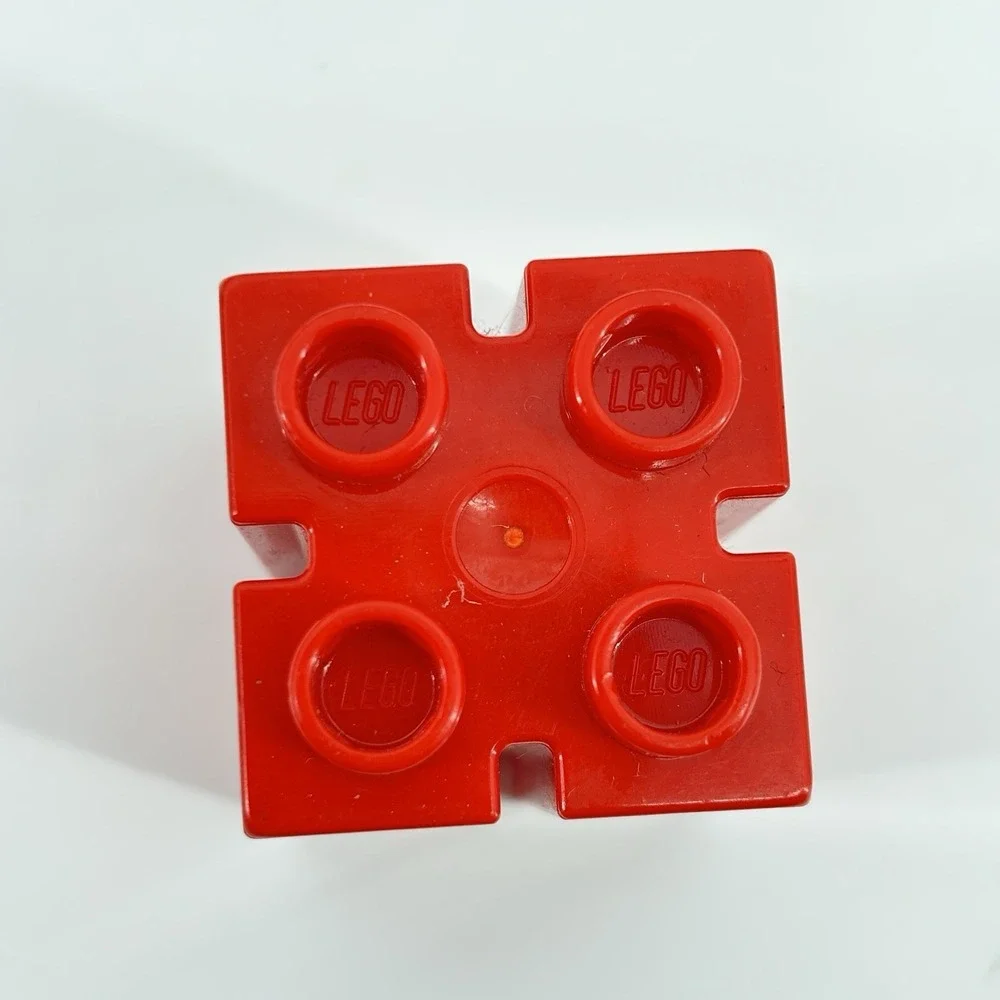 Lego Duplo Red 2X2X2 Column W/ Vertical Grooves Lot Of 14 Vintage Bricks